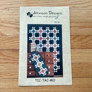 Vintage Quilt and Table Runner Sewing Pattern Tic-Tac-Mo Tramp Art Style